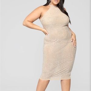 Fashion Nova Glo Up Rhinestone Dress